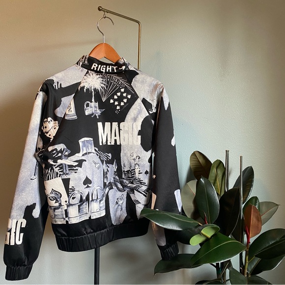 Hand painted silk bomber - Picture 2 of 4
